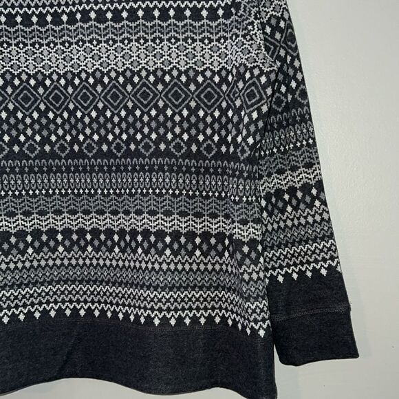 T by Talbots Fair Isle Nordic Knit Mock Neck Side Zip Sweater Womens Size MP - Picture 9 of 11